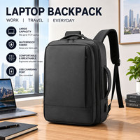 Tas Ransel Laptop Oxford Anti Air, Dapat Diperluas, Dilengkapi Port USB Pengisian Daya, Kapasitas Besar, Unisex, Untuk Bisnis dan Perjalanan