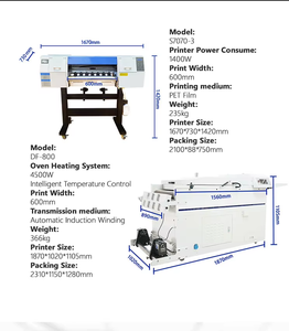 Impresora DTF de 24 pulgadas y 2 cabezales XP600/I3200 de 60cm con máquina agitadora de polvo - Product Image 4