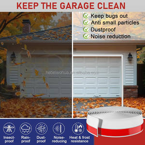 לבן 34 רגל מגבה מזג אוויר פסים אריגה איטום המוסך אוניברסלי לאטום הדלת לאטום העליון צדפות - Product Image 6