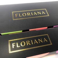 Boîte d'emballage personnalisée en carton recyclable pour macarons, chocolats et sucreries, avec logo gaufré à l'or et séparateur en papier