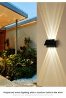 Éclairage solaire mural extérieur personnalisé avec logo, conforme aux normes de qualité, prêt à être expédié, éclairage de sécurité pour façade, lumières solaires à haute luminosité, couleur cohérente