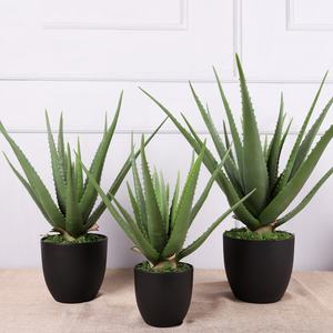 Bonsái Artificial de <span class=keywords><strong>Aloe</strong></span> <span class=keywords><strong>Vera</strong></span> para Decoración de Interiores, Resistente a los Rayos UV, Plantas de Jardín para Bodas, Navidad y Pascua - Product Image 2