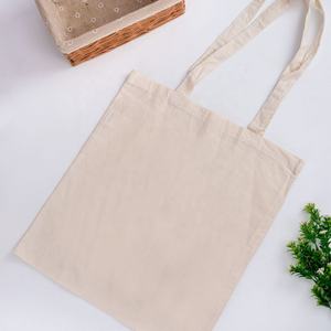 Borsa in cotone Echo Friendly 140gsm senza fettuccia con manici a tracolla regali promozionali CB001 borsa <span class=keywords><strong>Calico</strong></span> senza zoccoli - Product Image 1
