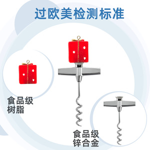 Christmas Bottle Stopper Wine Opener Zinc Alloy Round Corkscrew With Santa Snowman Design For Holiday Gift - Product Image 4