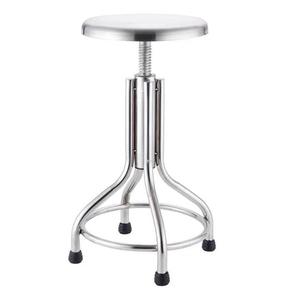 Tabouret rond en acier inoxydable, chaise d'infirmière pour laboratoire et hôpital, hauteur réglable, élévateur à spirale, design industriel Hy-186 - Product Image 2