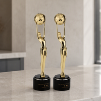 Trophée de football de haute qualité, modèle Pivert, statue Earth Award, trophée personnalisé en métal, trophée Statue d'Or