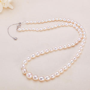 Collar de Perlas de Agua Dulce de Alta Gama del Lago Zhuji Shanxia, Joyería de Perlas con Forma de Patata Pequeña, Venta al por Mayor - Product Image 2