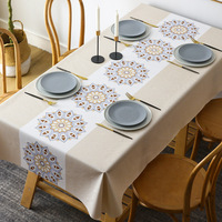 Couverture jetable de table de salle à manger de marché italien non tissé écologique de nappe de polyester pour le banquet et le restaurant