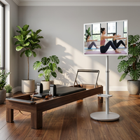 Équipement de Pilates Commercial et de Fitness en Bois de Noyer pour la Maison, Reformer de Pilates, Écran LCD Portable