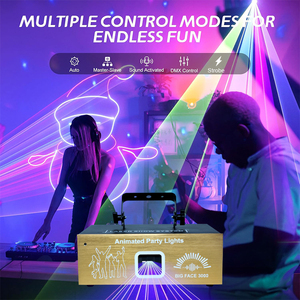 Ysh 3D RGB Chùm Quét DJ Xmas Đèn Giáng Sinh Kỳ Nghỉ Lễ Hội Trang Trí Nội Thất Tự Động Âm Nhạc Đồng Bộ Từ Xa DMX Kiểm Soát Bên Đám Cưới Câu Lạc Bộ - Product Image 4