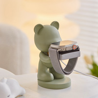 Belle Watcha ours porte-montre bureau poste de travail bureau chambre ornement décoratif cadeau cadeau d'anniversaire