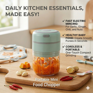 Essentiels <span class=keywords><strong>de</strong></span> cuisine pour camping-car, équipement <span class=keywords><strong>de</strong></span> cuisson pour le camping, mini-hachoir alimentaire étanche rechargeable par USB sans fil - Product Image 1