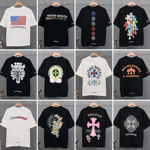 Camiseta Streetwear FCRE Tienda Oficial Auténtica 26SS Nueva <span class=keywords><strong>CH</strong></span> Cross de Manga Corta para Hombre con Letras Sánscritas de Algodón - Product Image 2