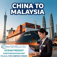 Expédition maritime de la Chine vers la Malaisie, agent d'expédition EXW FOB DDP DAP, livraison porte-à-porte par mer pour les commandes d'entreprise avec FCL LCL
