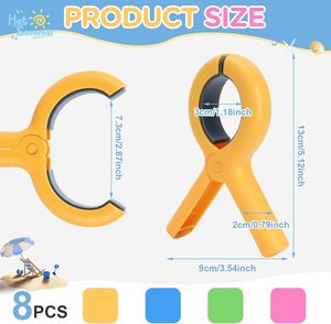 Pinces à serviettes <span class=keywords><strong>de</strong></span> <span class=keywords><strong>plage</strong></span> en plastique, supports <span class=keywords><strong>de</strong></span> serviettes pour chaise <span class=keywords><strong>de</strong></span> piscine ou <span class=keywords><strong>de</strong></span> croisière, taille géante, robustes, multifonctionnelles, pour chaise <span class=keywords><strong>de</strong></span> <span class=keywords><strong>plage</strong></span> - Product Image 4