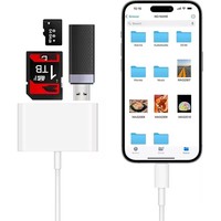 Lector de Tarjetas Tipo C, Lector de Tarjetas de Memoria SD TF, Adaptador USB C OTG, Transmisor de Datos de Alta Velocidad para Teléfono 15, Macbook, Teléfono Celular Inteligente