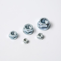 Ensemble de bride en acier au carbone galvanisé classe 8 à filetage droit, avec rondelle plate, rondelle de sécurité, capuchon de disque, écrou hexagonal de verrouillage métrique