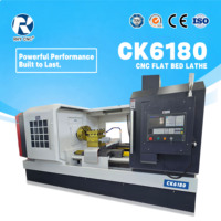 Torno CNC CK6180 de Alta Resistencia, Bancada Plana, Alta Precisión, Gran Diámetro, para Torneado de Metal, con Certificación CE para Fabricación Industrial