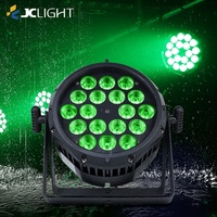 Projecteur LED Slim JC Outdoor Touring IP65 étanche 18x12W RGBWA 5-en-1 DMX512 pour éclairage de scène de mariage