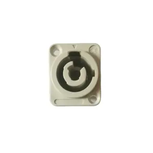 flange socket powerconnector grey gray output 3 pin