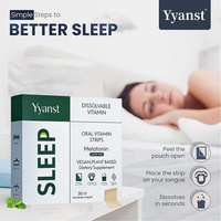 Tiras Orales para Dormir a Base de Plantas de Alta Calidad con Melatonina y Vitaminas, Promueven el Sueño Profundo, Grado Alimenticio, Sabor Personalizado