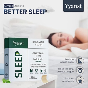 Tiras Orales para Dormir a Base de Plantas de Alta Calidad con Melatonina y Vitaminas, Promueven el Sueño Profundo, Grado Alimenticio, Sabor Personalizado - Product Image 2
