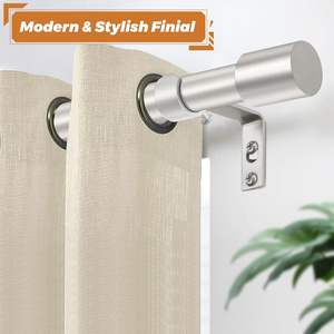 Современный золотой карниз с регулируемой телескопической штангой, двойной карниз для гостиной и спальни - Product Image 3