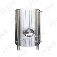 Fermenteur conique en acier inoxydable DYE 200L 2HL à double paroi avec chemise de refroidissement au glycol et trappe de visite supérieure pour la fermentation de la bière