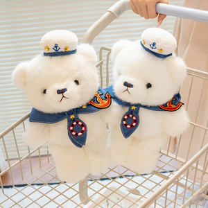 Orsacchiotto <span class=keywords><strong>Marinaio</strong></span> di Peluche - Super Morbido con Imbottitura in Cotone PP, Design Orso Bianco, Altezza 31-50cm, Regalo di San Valentino per Amanti dell'Oceano - Product Image 4