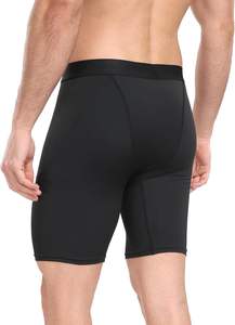 Calzoncillos de compresión deportivos de tiro medio para hombre, calzoncillos de LICRA tejida con logotipo personalizado, ropa interior atlética para correr - Product Image 2