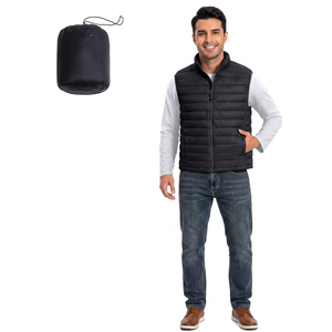 Blouson matelassé pour homme en toile, col montant, logo frontal, respirant et à séchage rapide, design personnalisable - Product Image 1