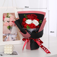 Grosir disesuaikan pernikahan pengantin bunga buket buatan bunga anyelir untuk Hari Ibu Valentine hadiah dekorasi