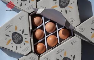 Baoren Wholesale Premium Eco-Friendly Biodegradable Recycled <b>Materials</b> UV Printing Egg Duck Packaging Custom 6-Compartment Nest - Product Image 3