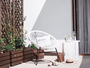 Silla de ratán Acapulco Muebles de jardín de exterior color gris - Product Image 2