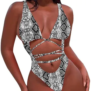 Maillot de bain une pièce sexy, imprimé d'animaux, personnalisé, nouveau style, pour femmes, vêtements de plage, nouvelle collection