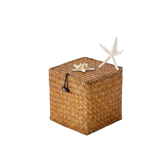Tre Tự Nhiên Hộp Lưu Trữ Hiện Đại Mini Đám Cưới Giỏ Quà Tặng Hộ Gia Đình Tay Dệt Hamper 100% Handmade Khá Giỏ Cho Quà Tặng - Product Image 3
