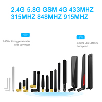 Antena Plegable de Goma de Alta Calidad para Router WIFI, Antena Externa Inalámbrica Dipolo de Doble Banda 2.4G 5.8G 3dBi