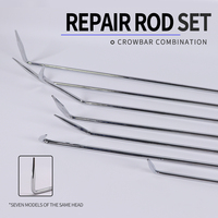 Outils de débosselage sans peinture (PDR) à tiges de poussée en acier au carbone avec mallette rigide pour la réparation de carrosserie automobile