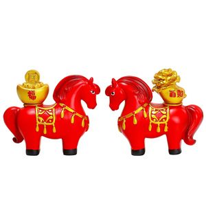 Juego de figuritas de caballo rojo, decoración de escritorio de resina, regalo de Año Nuevo Chino para colegas de oficina, recuerdo de reunión anual - Product Image 5
