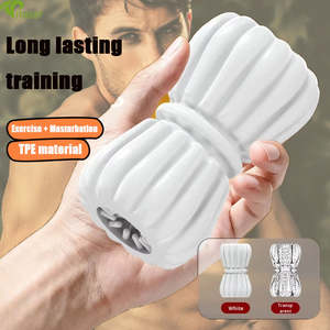 Мужской мастурбатор-чашка для имитации полового акта, из ТПЭ, многоразовый, портативный, для тренировки и массажа пениса, секс-игрушка - Product Image 3