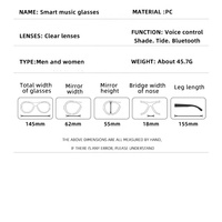 Lunettes de soleil intelligentes sans fil personnalisées unisexes avec casque Bluetooth intégré et IA, pour la personnalisation de la mode