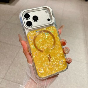 Senyork camera holder magnetic charging marble IMD phone case for iPhone 17 pro max 16 15 14 laser shockproof back cover - Product Image 5