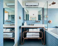 Armoire de salle de bain murale encastrée avec miroir et pieds en acier inoxydable, console en fer forgé et cadre métallique assorti, pour rangement de médicaments