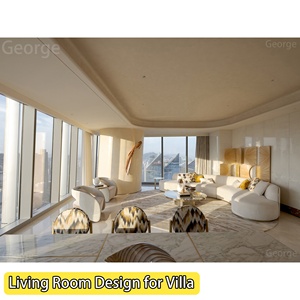 Servicio de Diseño de Interiores con Renderizado 3D de Casas de Estilo Moderno, Suministro Integral de Materiales de Construcción para Proyectos de Villas, para Sala de Estar - Product Image 2