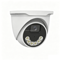 Cámara de Seguridad IP POE de 4MP, Visión Nocturna a Todo Color, Micrófono Integrado, Cubierta Frontal de Metal, Vigilancia Interior, Seguridad en la Nube