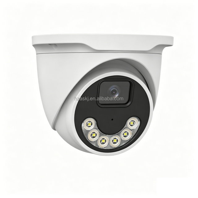 4MP Network IP POE Turret Camera Full Color Night Vision Built-In Mic Metal Front Cover Indoor Surveillance Security Cloud