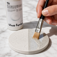 Vernis Acrylique Brillant Résistant à l'Eau pour Résine, Ciment, Gypse, Jesmonite, Pot à Bougie, Revêtement Artisanat