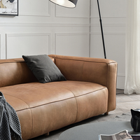Vestíbulo de hotel de lujo Sofá de esquina Sala de estar Muebles para el hogar Diseño moderno Sofá de cuero de 3 plazas de lujo