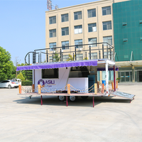 Remorque pour traiteur Remorque mobile de bar à 2 étages Caravane alimentaire Remorque mobile de bar à café