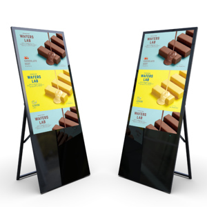 43 Inch LCD Floor Stand Poster <b>Screen</b> Display Kiosk Signage with Steel Backplane and 365 Day of Continuous Reliable Work - Product Image 1